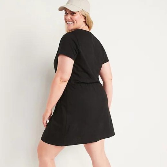 Old Navy Waist-Defined Slub-Knit T-Shirt Dress for Women New - Picture 2 of 3